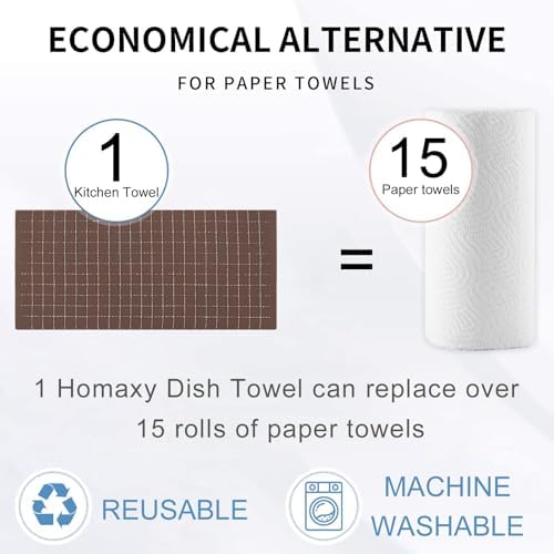 Homaxy 100% Cotton Terry Kitchen Towels, 7 Pack - Image 7