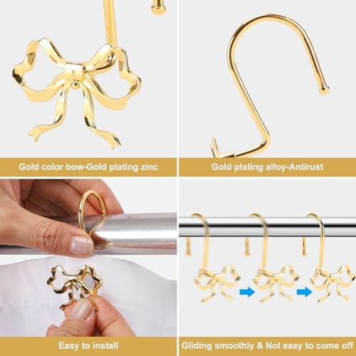 Bow Shower Curtain Hooks - Image 4