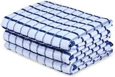 Urban Villa Kitchen Towels Cotton Dish Towels 20”x30” Black Wht by CottonTrends