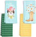 Ritz 4-Piece Kitchen Towel Set, Cool It Cowboy Dog & Daisy Boot Prints by RITZ