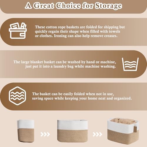 Goodpick 50L Large Woven Rope Storage Basket - Image 7