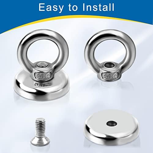 VNDUEEY Magnetic Hooks Heavy Duty 10 Pack, 60 lbs Pulling Force Rare Earth - Image 6