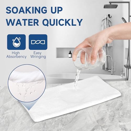 TEAWOO Coral Velvet White Washcloths 12 Pack, Highly Absorbent and Soft - Image 5