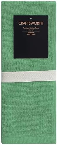 CRAFTSWORTH Cotton Kitchen Towels15 x 26" Solid Sage Kitchen Hand Towels - Image 5