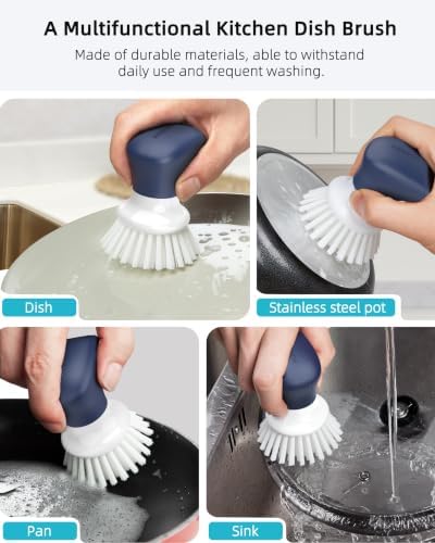 ROSEOK Dish Scrub Brush, Palm Brush, Kitchen Brush, Nylon Bristles - Image 5