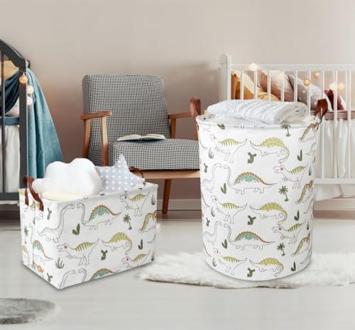 NTAOHAMPER Dinosaur Laundry Hamper, laundry Basket, Waterproof Storage Bin - Image 3