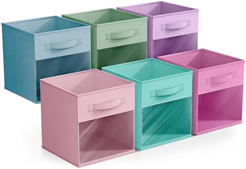Sorbus Storage Bins with Clear Window, 6 Pack - Image 7