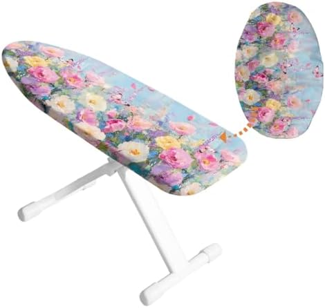 Butterfly Small Ironing Board Cover Floral Print Table Top Ironing Board by HUISEFOR
