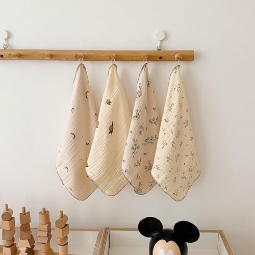 BuLuTu 4 Pack Stylish Dish Cloths Floral Print Cleaning Towels by BuLuTu