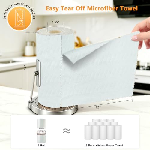 Viraelive Microfiber Cleaning Cloth Roll, 50 Pack - Image 2