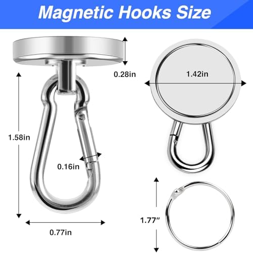 LOVIMAG Magnetic Hooks 150 LBS Strong Magnets Cruise 6Pack Magnet - Image 2