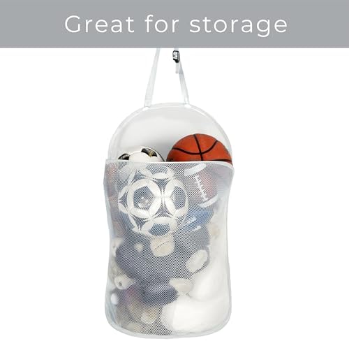 Smart Design Deluxe Mesh Over The Door Pop Up Hamper w/ Hook & Adjustable Strap - Image 5