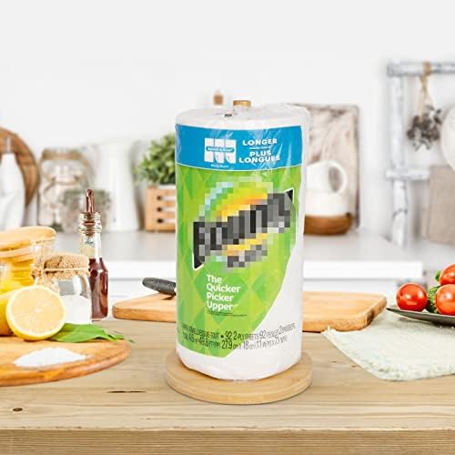 Bamboo Paper Towel Holder Countertop 1 Pack Thick Sturdy Base, Standing Paper - Image 5
