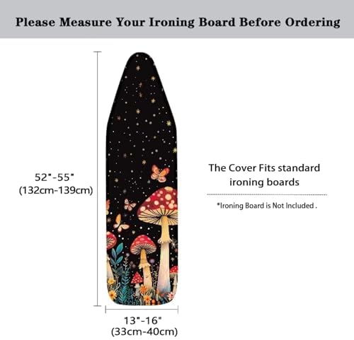Flashideas Red Mushroom Iron Board Cover Standard Size Ironing Board Cover - Image 5