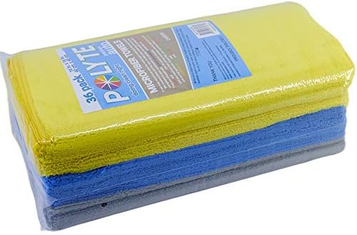 POLYTE 300 GSM Multipurpose Microfiber Cleaning Towel, 16x16 in, 36 Pack - Image 6