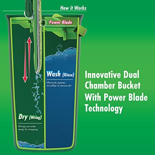 Libman Rinse 'n Wring Mop and Bucket System, 4 Microfiber Pads Included - Image 3
