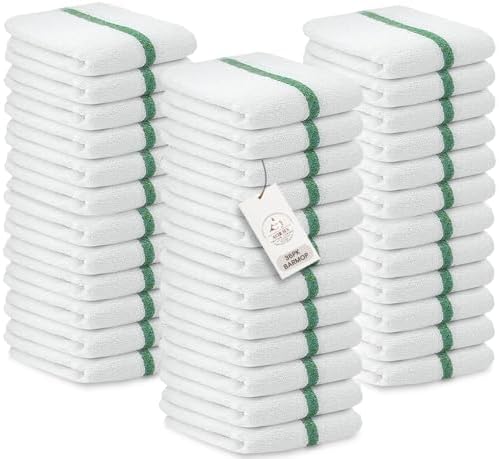 Bar Mop Towels Pack of 36 – Bulk Terry Cleaning Rags 16"x19" – Absorbent by ASTILTEXCottonTowels