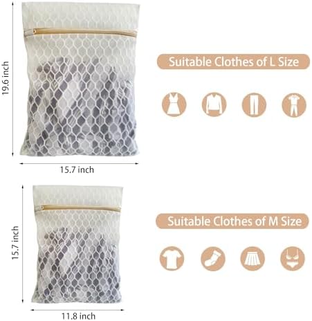 6Pcs Durable Honeycomb Mesh Laundry Bags - Image 2