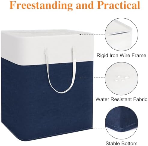 TasticTotes Laundry Basket 3-Pack, Laundry Hamper - Image 4