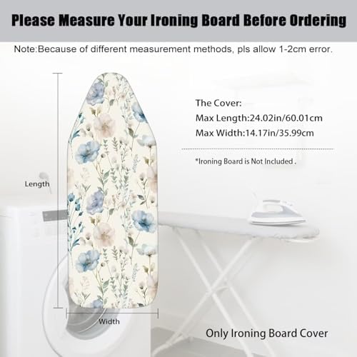 Elegant Flower Ironing Board Covers Stretchy Iron Heat Shield - Image 7