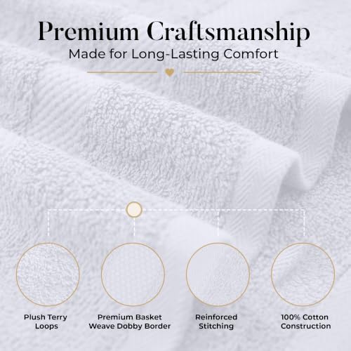 DAN RIVER 600 GSM Cotton Large Bath Towels Set of 4, 27 x 54 Inches - Image 5
