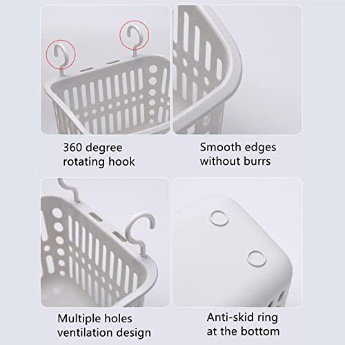 3PCS Plastic Hanging Baskets for Shower, Hanging Basket Organizer - Image 5
