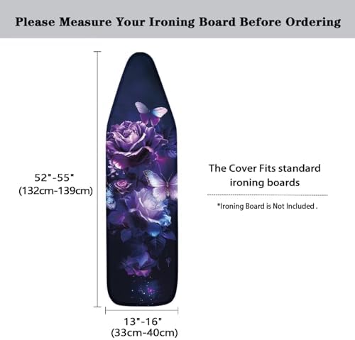Purple Rose Ironing Board Cover and Pad Extra Thick Heavy Duty Padded 3 Layers - Image 6