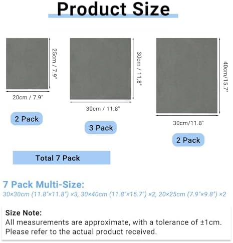 Microfiber Cleaning Cloth, 7 Pack Multi-Size - Image 6
