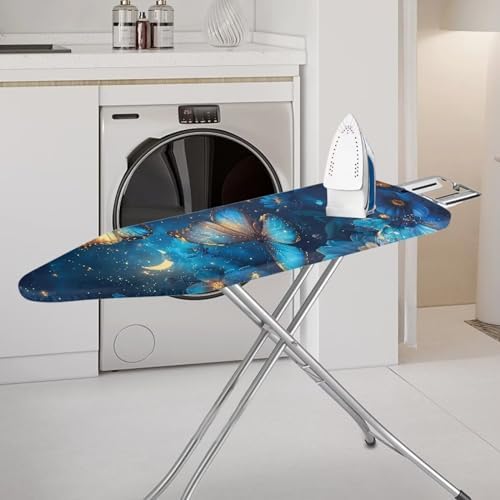 Blue Butterfly Ironing Board Cover, Resist Scorching and Staining, 15x54 Heavy - Image 2