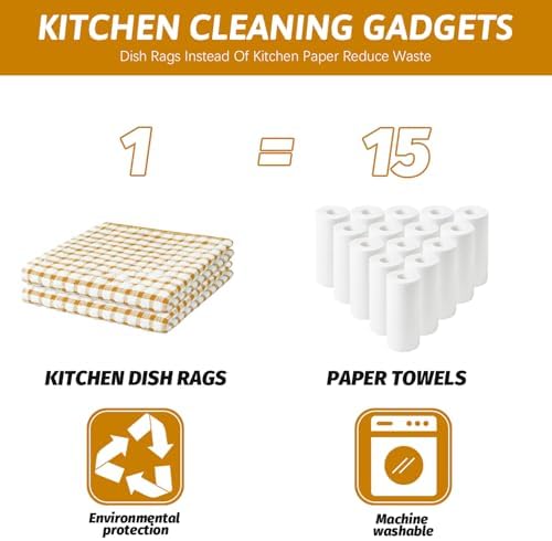 Nialnant 8 Pcs Kitchen Dish Rags, 100% Cotton Kitchen Towels - Image 5