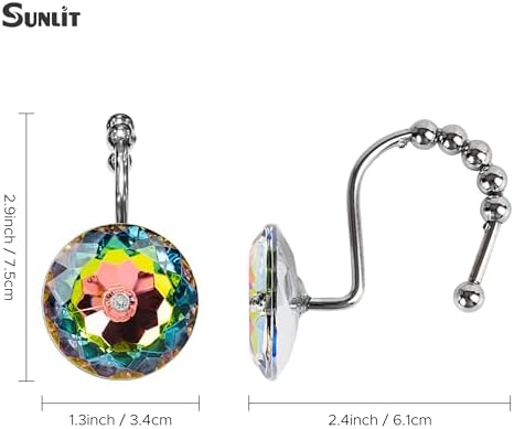 Sunlit Luxury Design Glitter Round Colorful Diamond Crystal Gem Bling - Image 2
