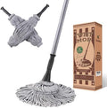Eyliden Mop with 2 Reusable Microfiber Heads, Easy Wringing Twist Mop by Eyliden