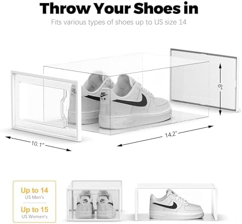 SEE SPRING XXX-Large Fit Size 14 Shoe Storage Box, Shoe Rack Sneaker Container - Image 5