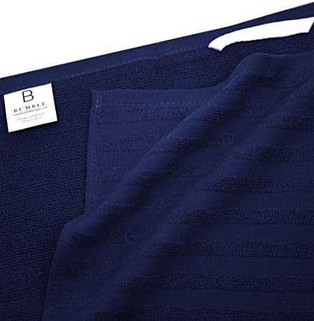 Premium Kitchen Towels 6 Pack 100% Cotton 20"x28" Dish Towels Navy Striped - Image 4