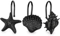 Metal Seashell Shower Curtain Hooks, Rust-Resistant Hooks by GNUEYART