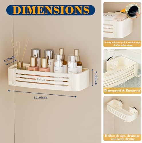 Shower Caddy Suction Cup, No-Drilling Hanging Shower Shelves - Image 4