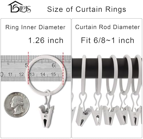LLPJS 40 Pack Curtain Rings - Image 3