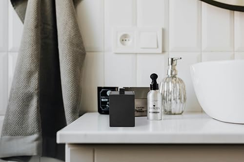 Resin Square Canister with Lid, Bathroom Qtip Holder, Cosmetics Makeup - Image 3