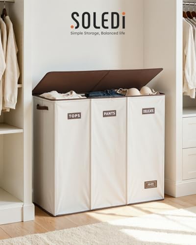 SOLEDI 200L 3-Section Laundry Hamper - Image 5