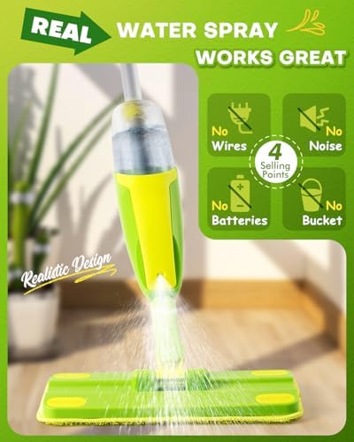 Toddler Spray Mop-Montessori Toys Mini Size Cleaning Mini Mop that Really Spray - Image 5