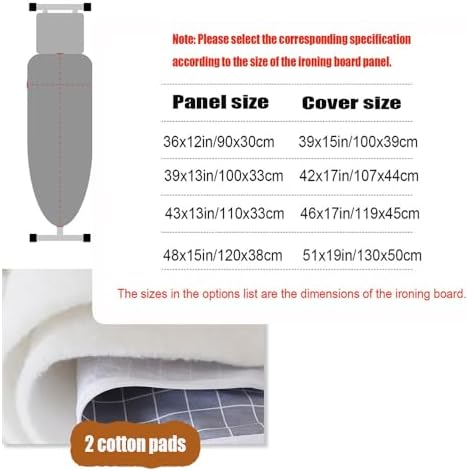 35x12in Iron Board Protective Cover Replacement Ironing Board Cover and Pad - Image 6
