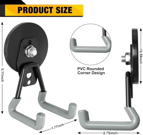 Heavy Duty Storage Magnetic Utility Hooks Large Garage Magnet Hooks - Image 6