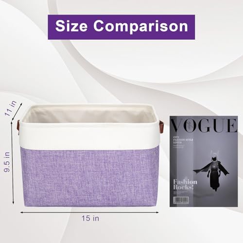 Bagnizer Storage Bins Large Fabric Storage Baskets - Image 3