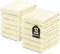 Homaxy 12 Pack Super Soft Absorbent Dish Towels, Cream Yellow by Homaxy