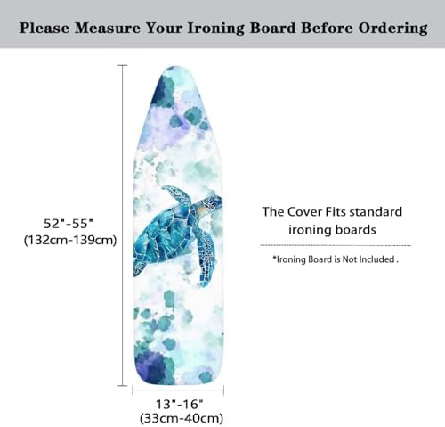 Sea Turtle Ironing Board Cover and Pad Standard Size Iron Board Dustproof - Image 6