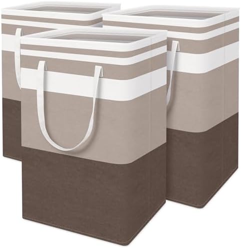BlissTotes 3-Pack Laundry Basket, Collapsible Laundry Hamper by BlissTotes