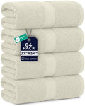 DAN RIVER 600 GSM Cotton Large Bath Towels Set of 4, 27 x 54 Inches by DanRiver
