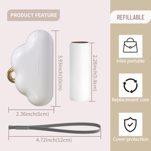 Portable Lint Roller 150 Sheets Travel Size, Mini Lint Roller - Image 6
