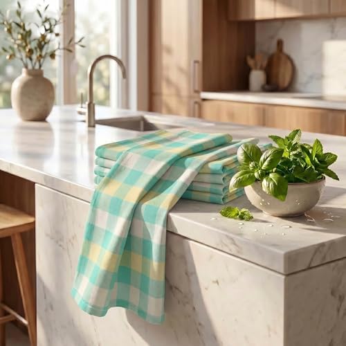 Urban Villa Kitchen Towels Cotton Dish Towels 20”x30” Greensand - Image 6