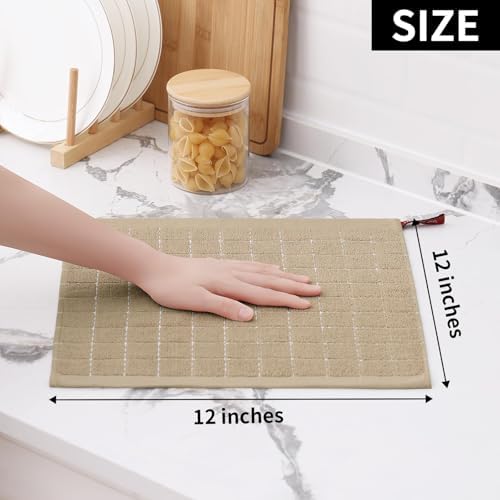 Homaxy 100% Cotton Terry Kitchen Dish Cloths, 4 Pack - Image 5